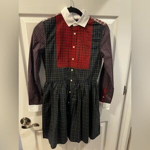 Polo Ralph Lauren Girls Plaid Dress Size 14 Holiday Button Front NWT